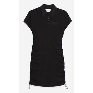 The Kooples x Sport Short Black Cotton Dress with Side Drawstrings Size Large